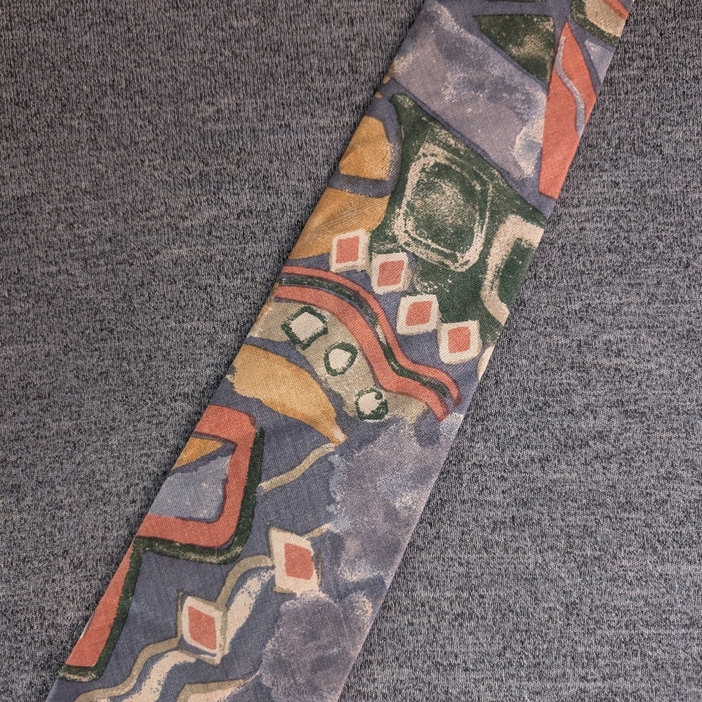 Vintage Hugo Boss Geometric Watercolour Pattern, 57.5" - Picture 2 of 4